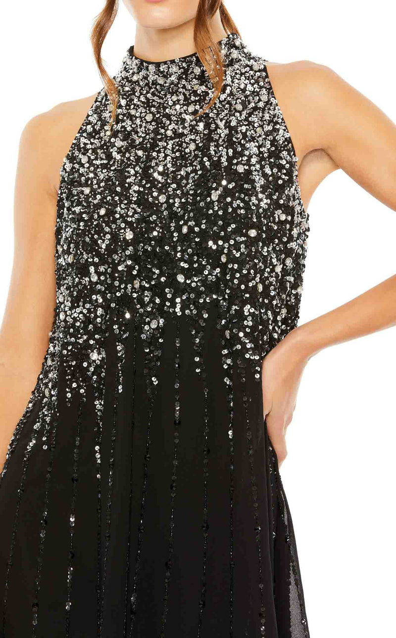 Mac Duggal 9225 Dress Black-Silver