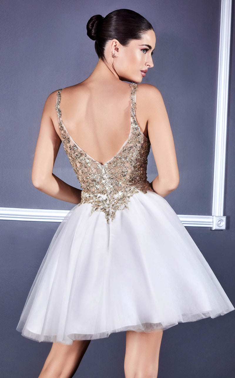 Off white sales and gold dress