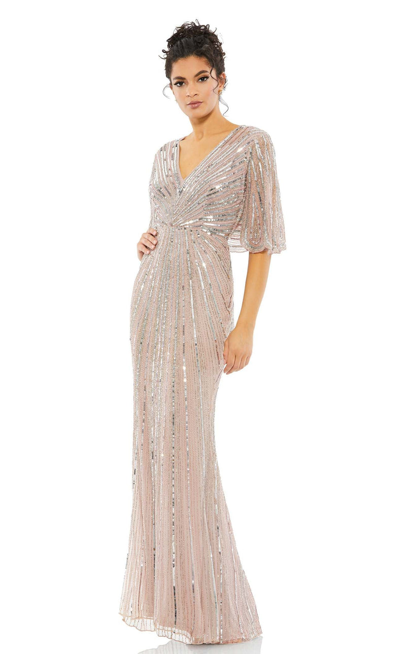 Mac duggal rose gold dress top