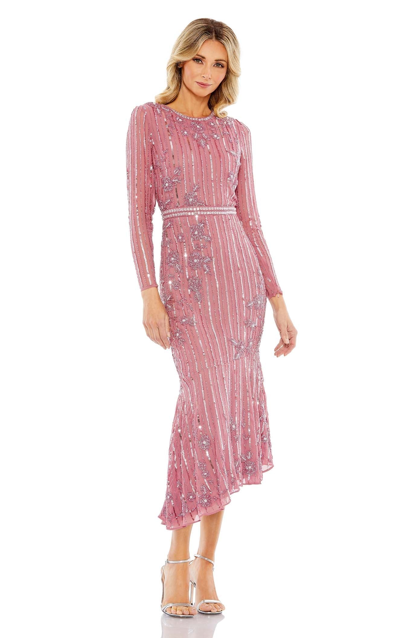 関税送料込【MAC DUGGAL】ロングワンピース ジャージー グリーン ロングワンピース .-- JOGGIB-A （ダークグリーン） -MANGO
