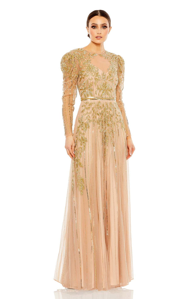 Mac Duggal 93638 Nude/Gold