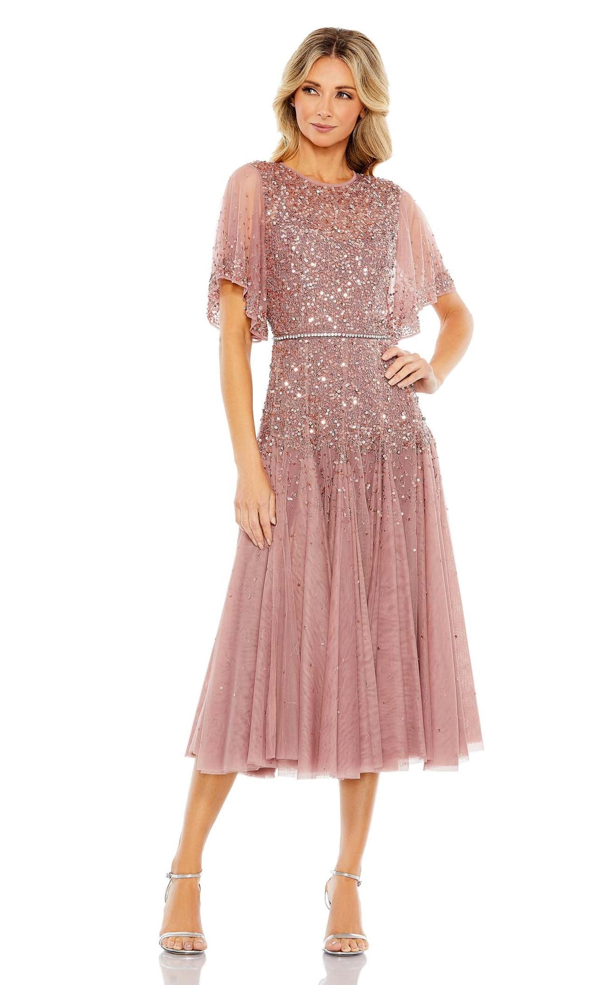 送料関税込■Mac Duggal■ノースリーブ■ミディ丈Aライン■ Mac Duggal 93655 Dress | NewYorkDress.com