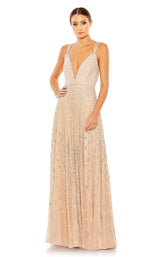 Mac Duggal 93701 Nude/Silver