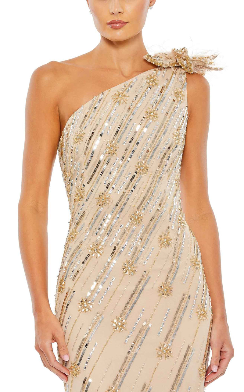 Mac Duggal 93739 Nude/Gold