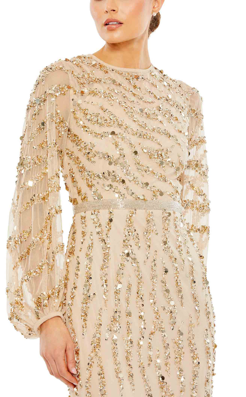 Mac Duggal 93789 Nude/Gold