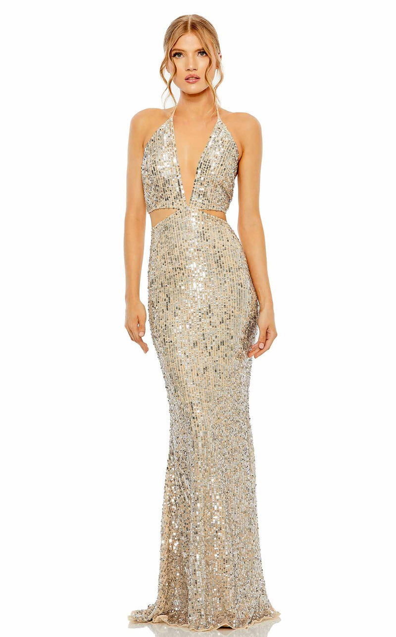 Mac Duggal 93977 Nude/Silver