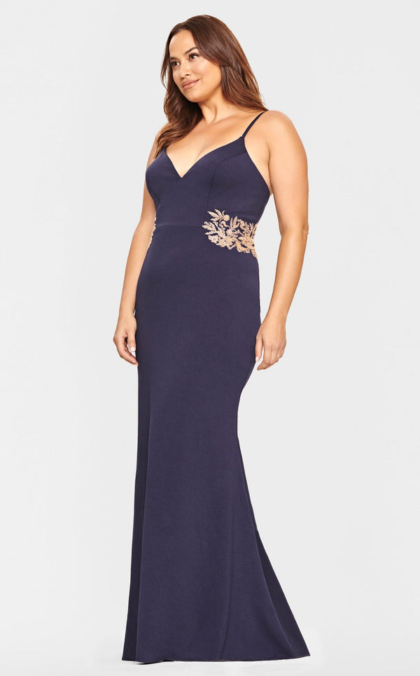 Faviana 9540 Navy Navy-Gold