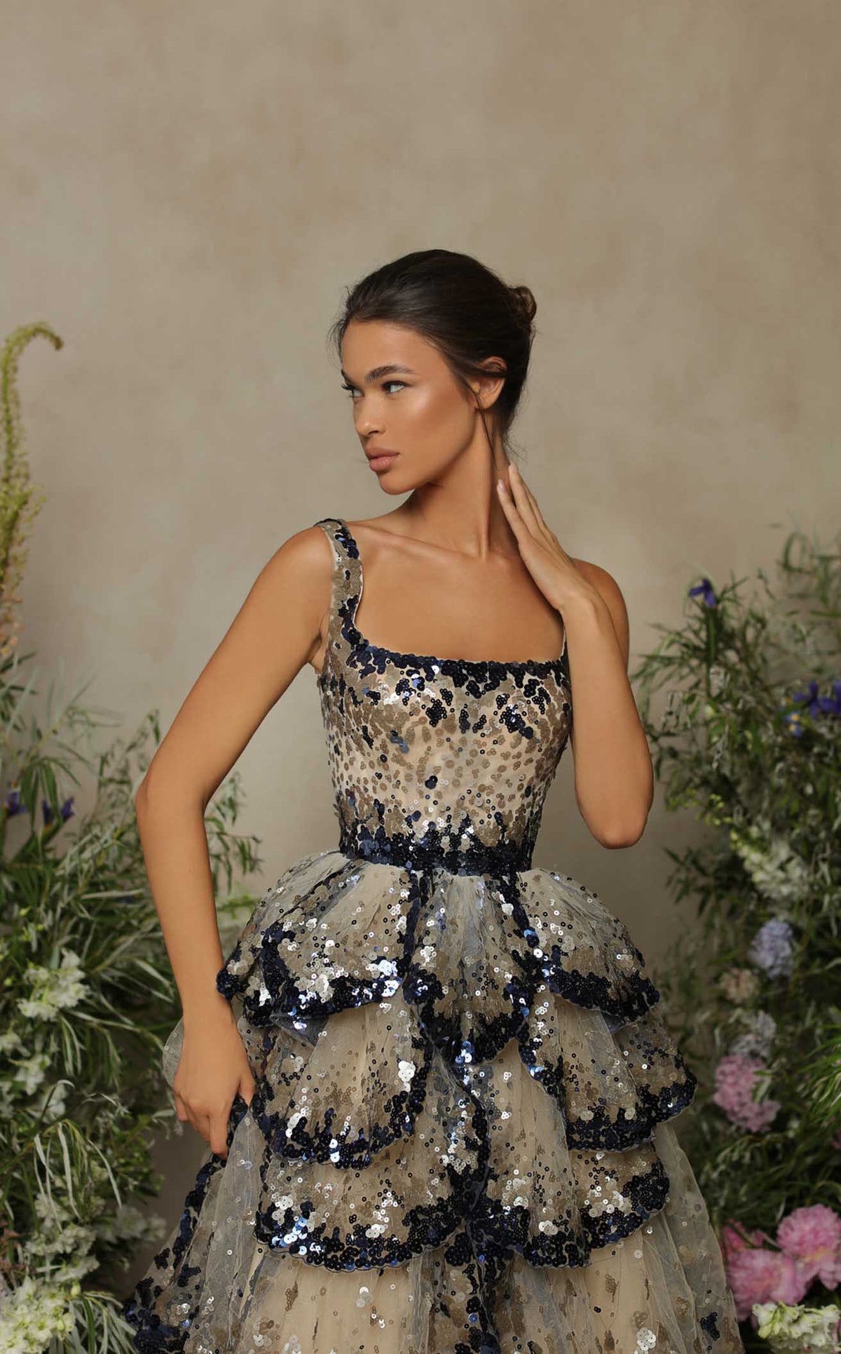 【新品タグ付】THE TOE Hesiod Frills Dress M THE TOÉ】Hesiod Frills Dress M the toe