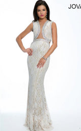 Jovani 98393BG Ivory/Nude