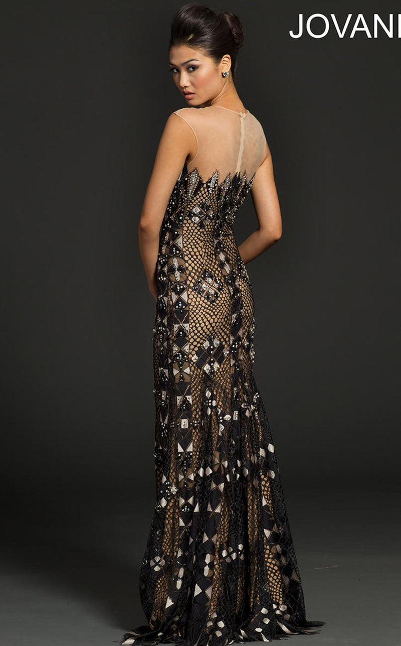 Jovani 99306 Black-Nude