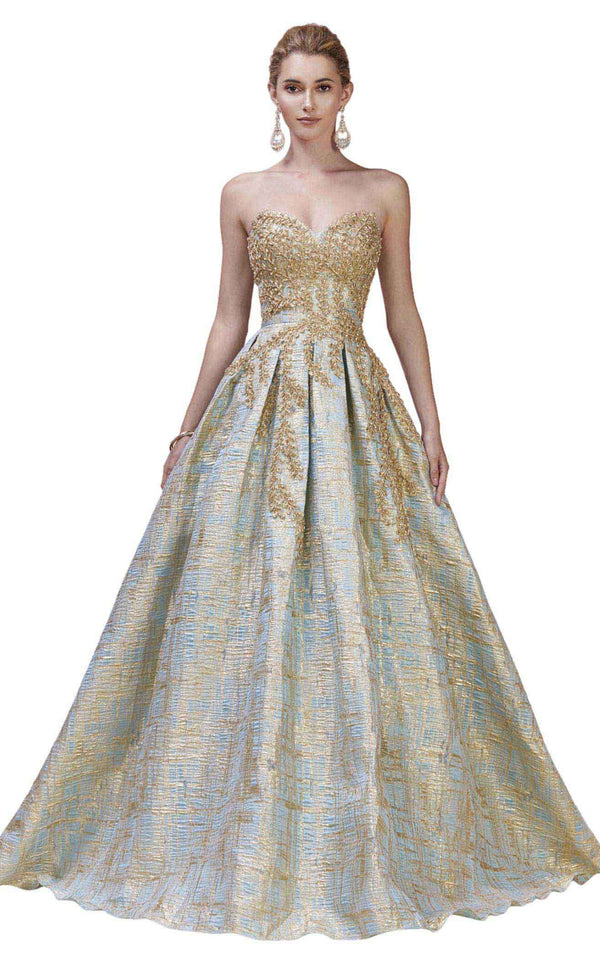 Andrea And Leo A0212 Teal/Gold