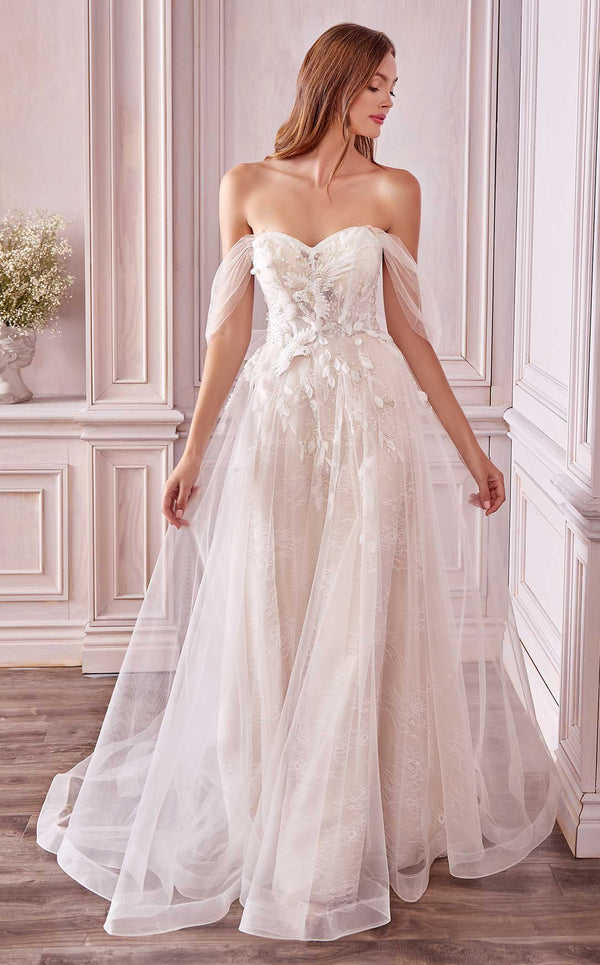 A-Line Wedding Dress with Long Sleeves and Button-Down Back Romanova A –  Wedding Roof