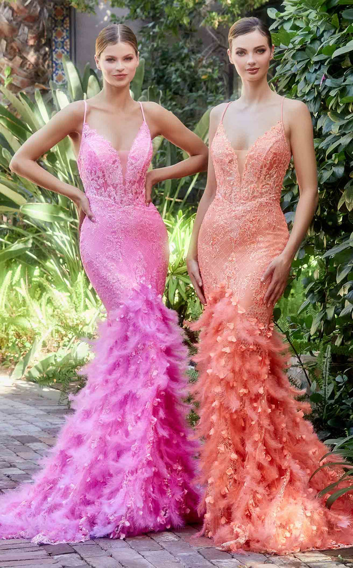Andrea and Leo A1116 Hot-Pink&amp;Orange