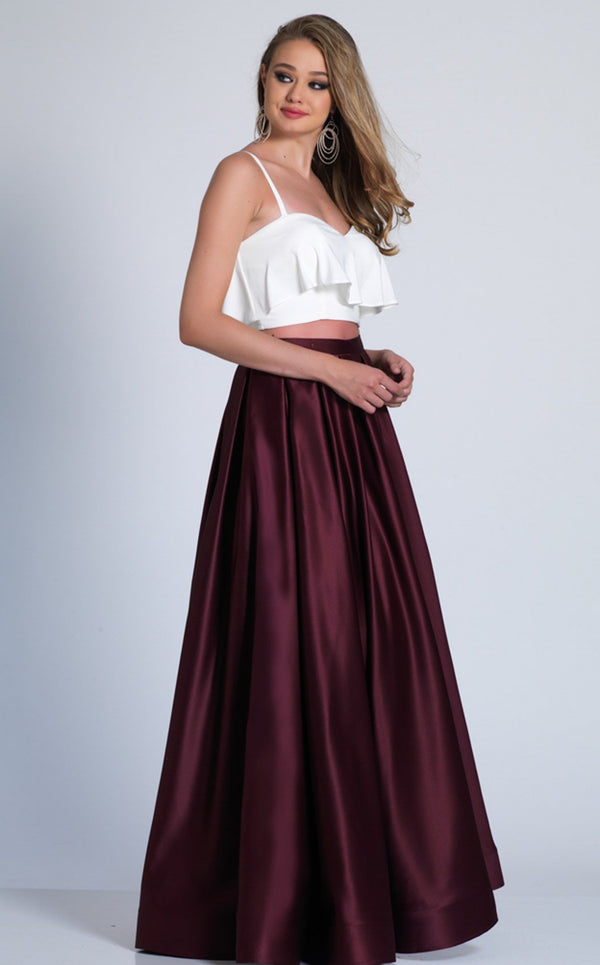Dave and Johnny A6143 Burgundy-White