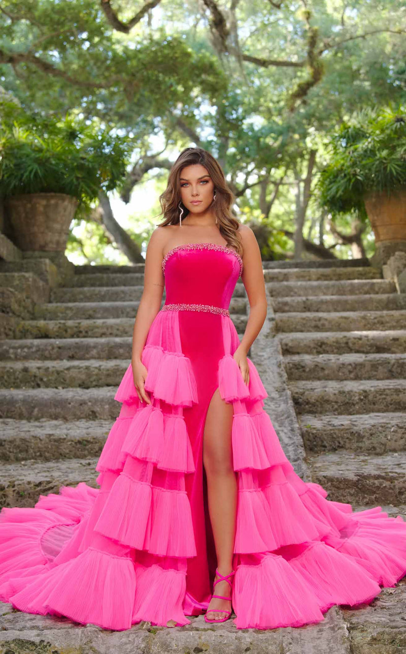 One Shoulder Haute Couture Fuchsia Pink Ball Gown | #ballgown #pink  #oneshouldergowns #couturefashion #haute… | Ball gowns, Ball gowns evening,  Custom wedding dress