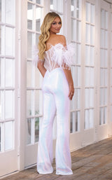 Ava Presley 39577 Jumpsuit Iridescent-White