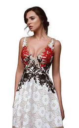 Beside Couture BC 1328 Ivory-Gold-Red