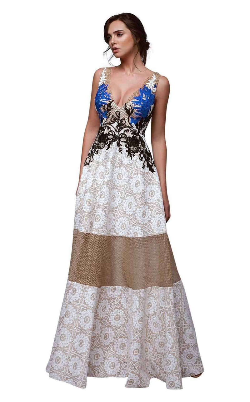 Beside Couture BC 1328 Ivory-Gold-Blue