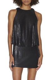 Halston Heritage BZQ152008E Matte-Black-Shiny-Black