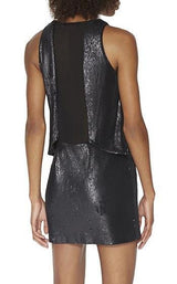 Halston Heritage BZQ152008E Matte-Black-Shiny-Black