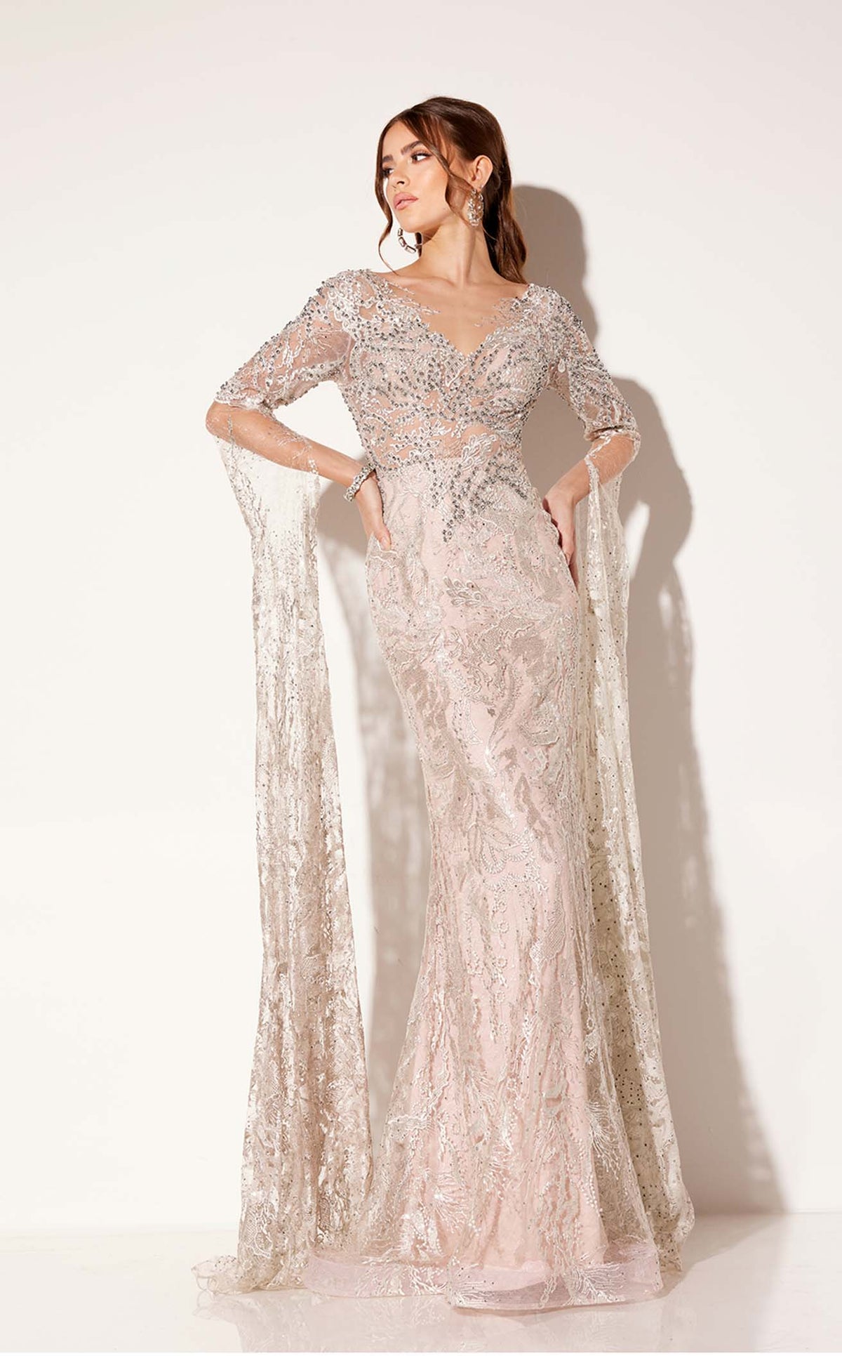 Purple Mauve Lace Maxi Dress A&LC A1352 Gautier Dresses Purple Mauve Lace Maxi Dress A&LC A1352 Gautier Dresses