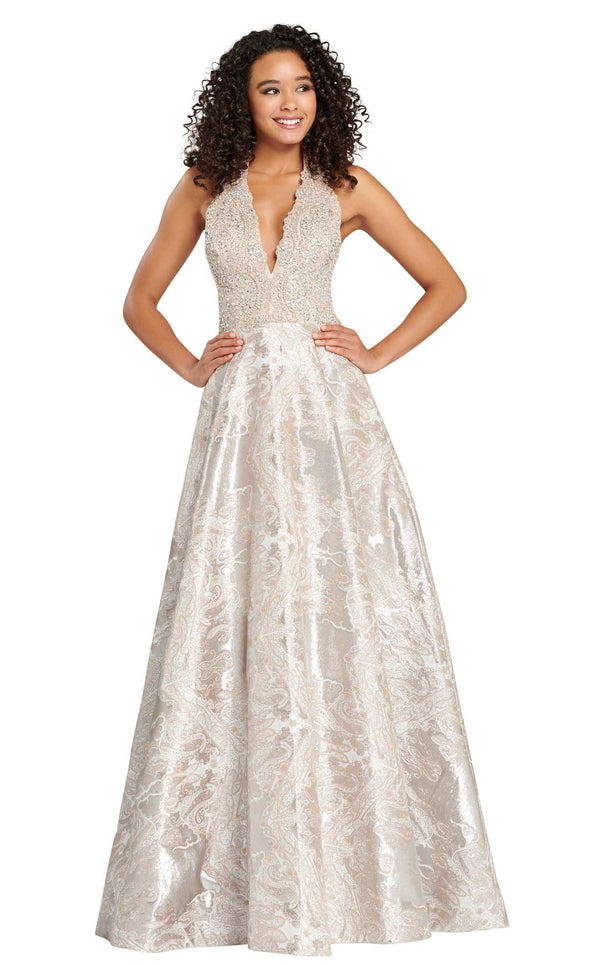 Colette CL12075 Metallic-Printed-Jacquard