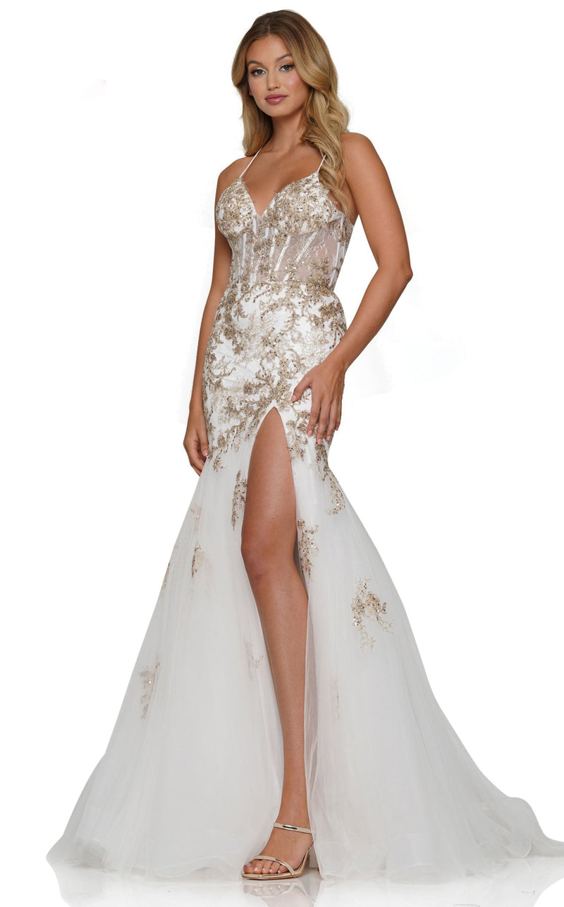 Colors Dress 3198 White/Gold
