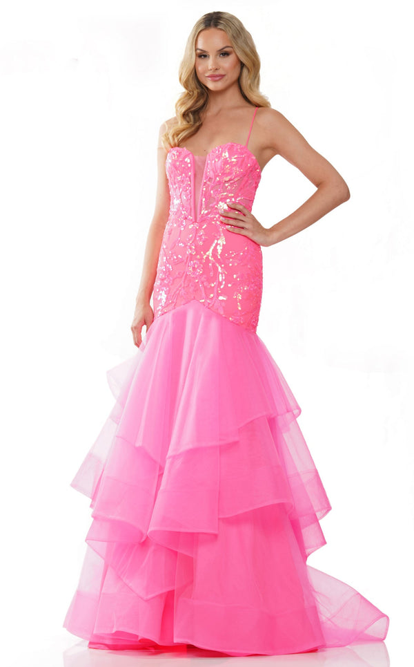 Colors Dress 3212 Hot-Pink