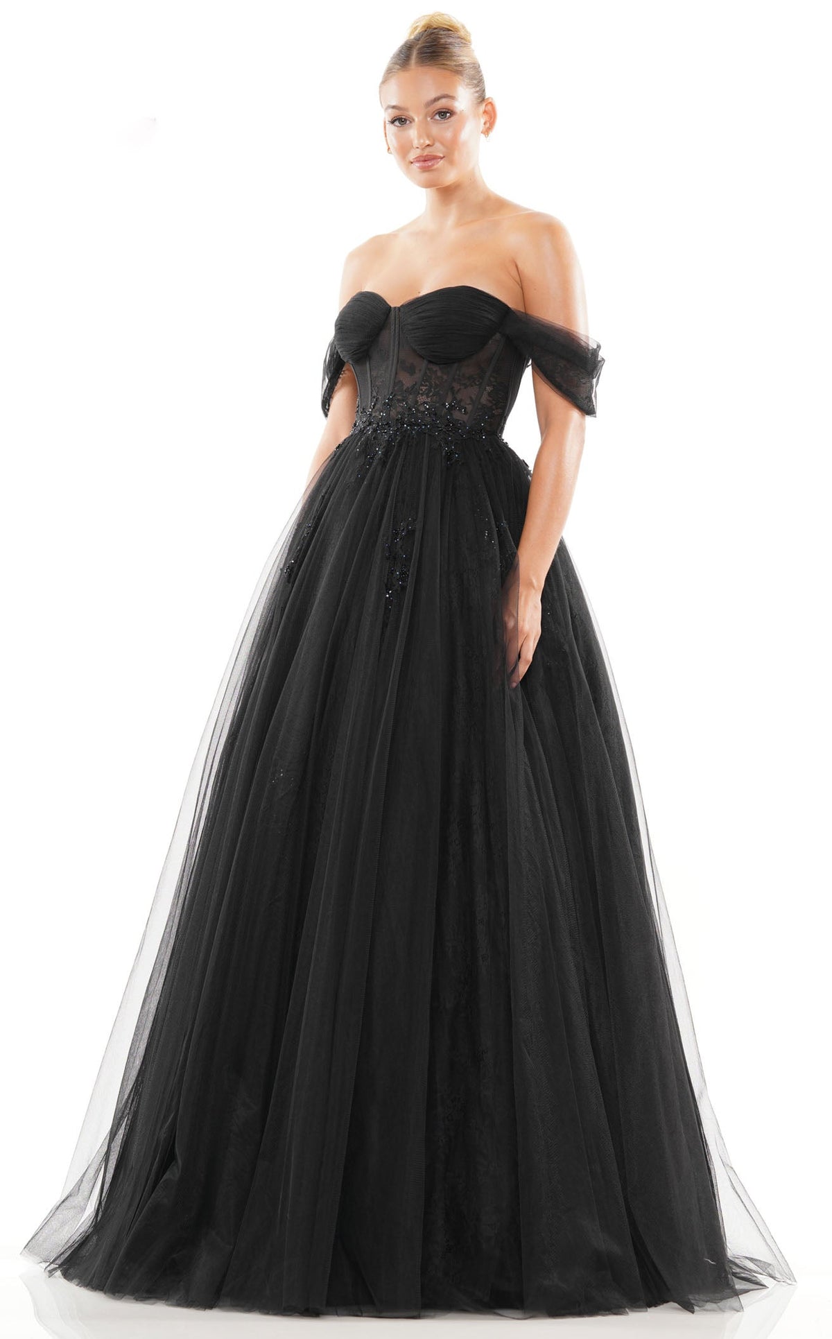Colors 3240 Women's Formal Evening & Wedding Guest Dress - Black