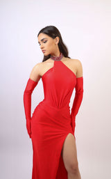Chvmpayne Collection DL112 Dress Red