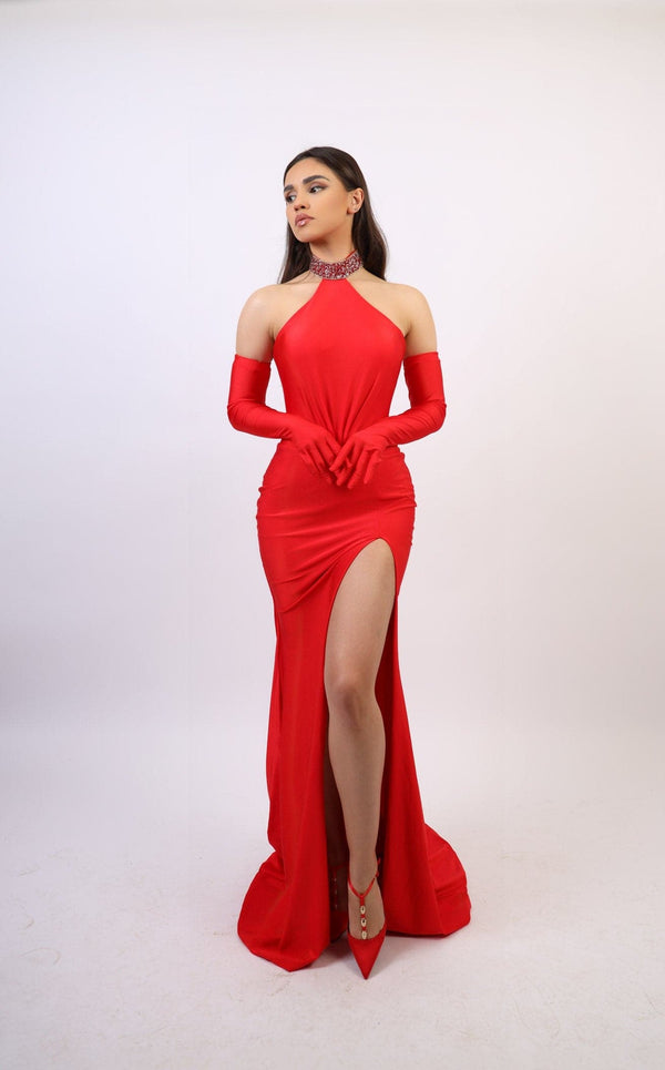 Chvmpayne Collection DL112 Dress Red