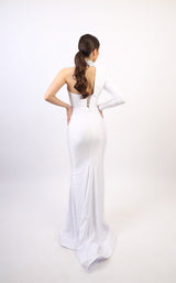 Chvmpayne Collection DL116 Dress White