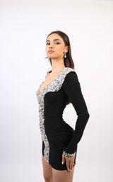 Chvmpayne Collection DL120 Dress Black