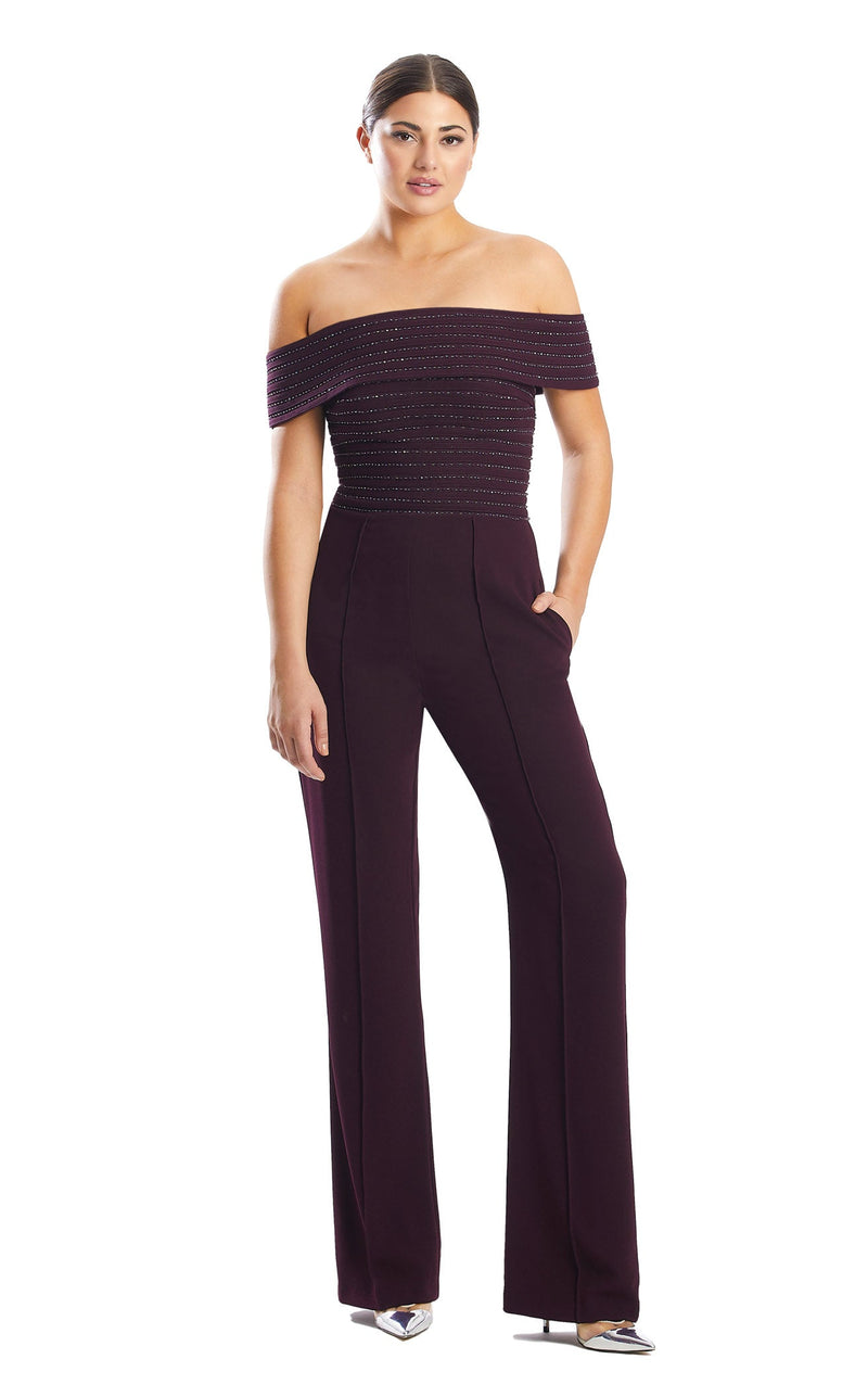 Alexander by Daymor 1751S23 Jumpsuit Aubergine