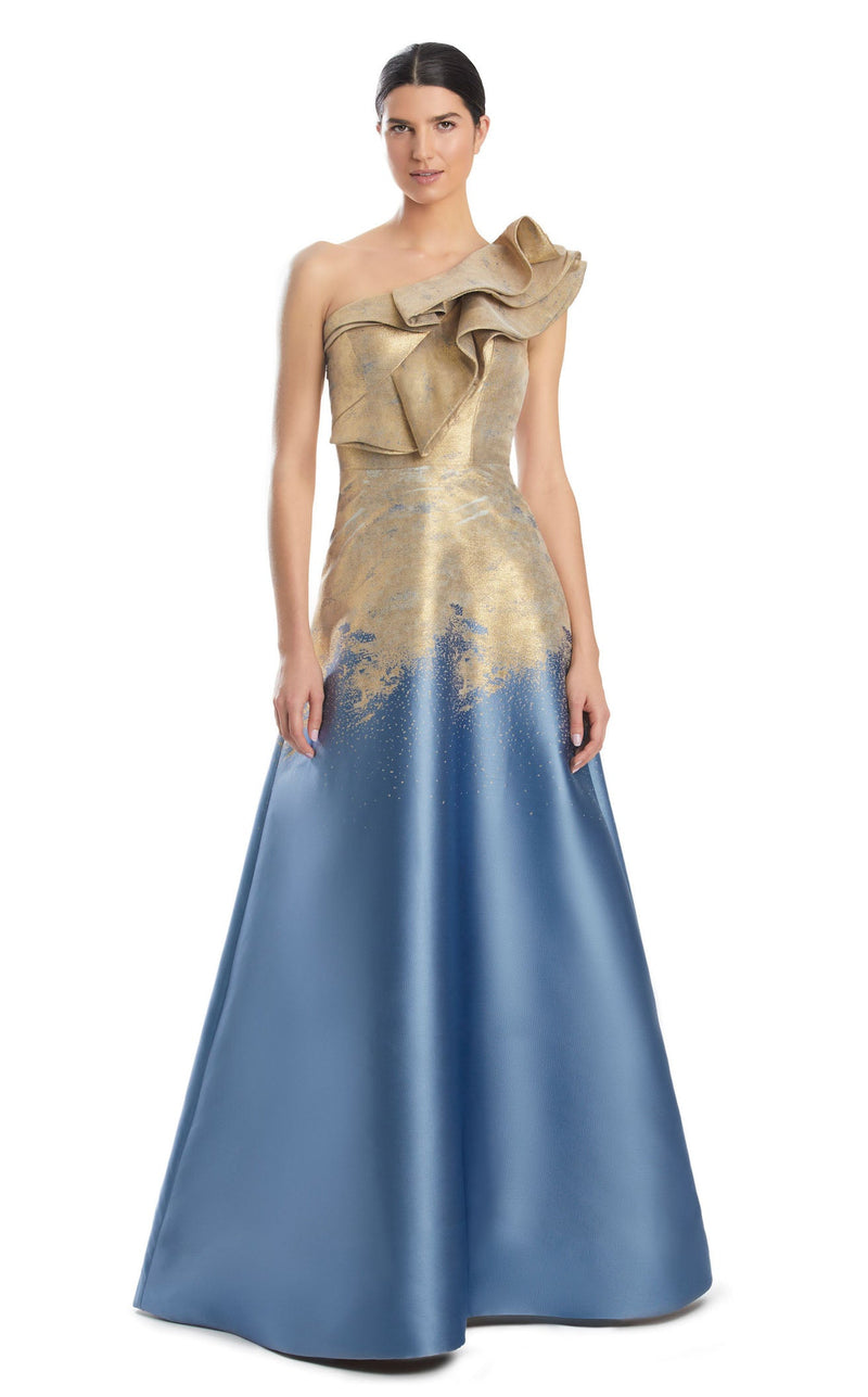 Alexander by Daymor 1950S24 Prom Dress - Cerulean-Blue-Gold | NewYorkDress Alexander by Daymor 1950S24 Prom Dress - Cerulean-Blue-Gold | NewYorkDress