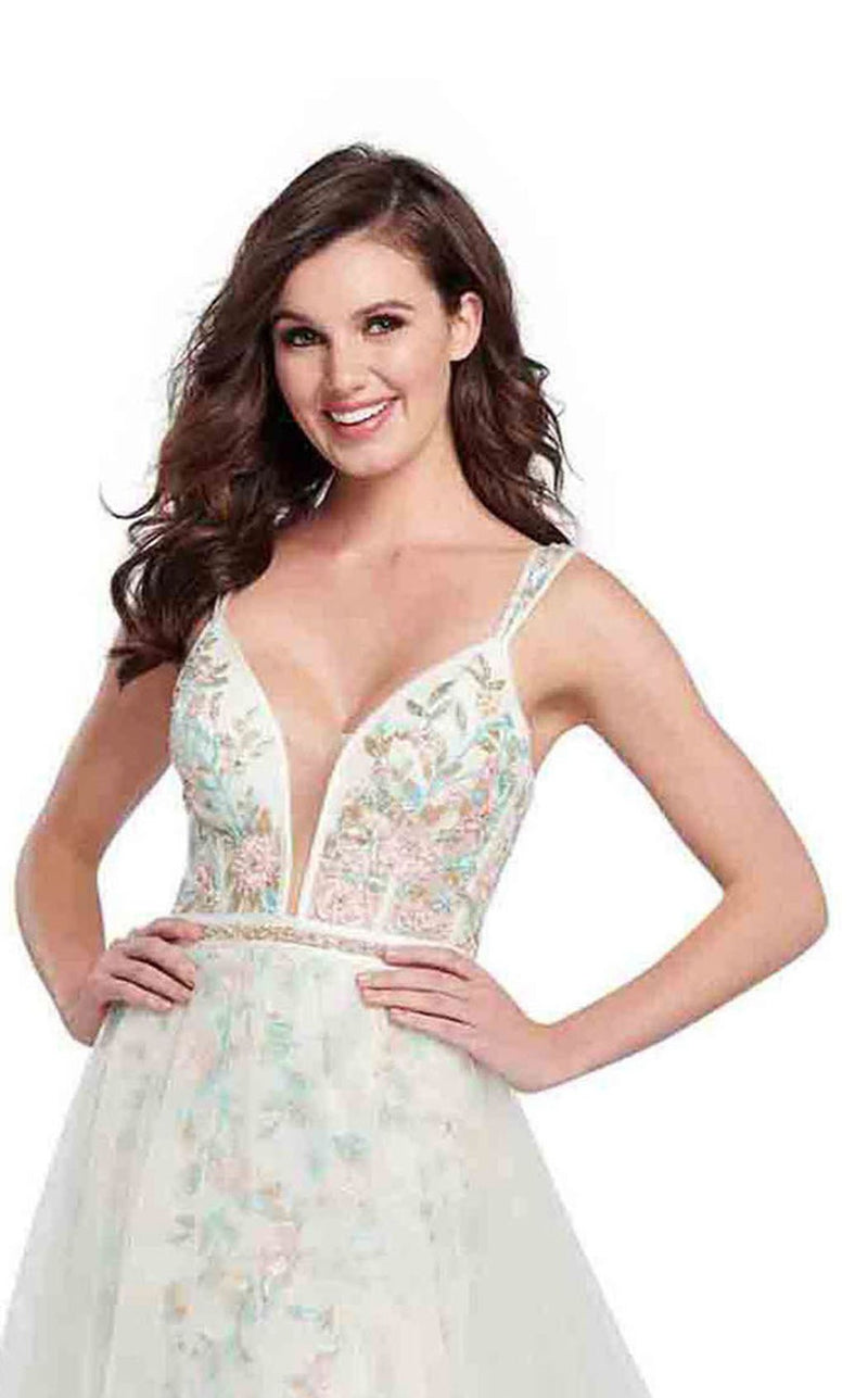 Ellie Wilde EW119011 Ivory Multi