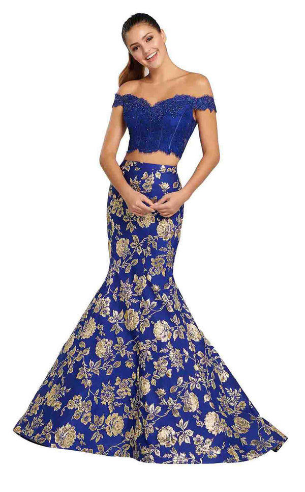 Ellie Wilde EW119052 Royal-Blue-Gold