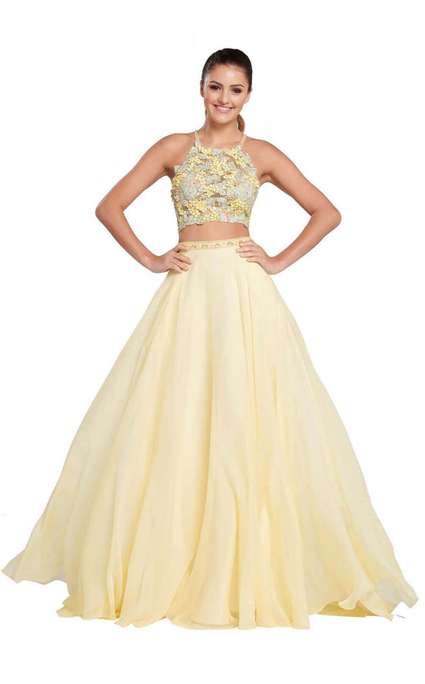 Ellie Wilde EW119073 Pale Yellow