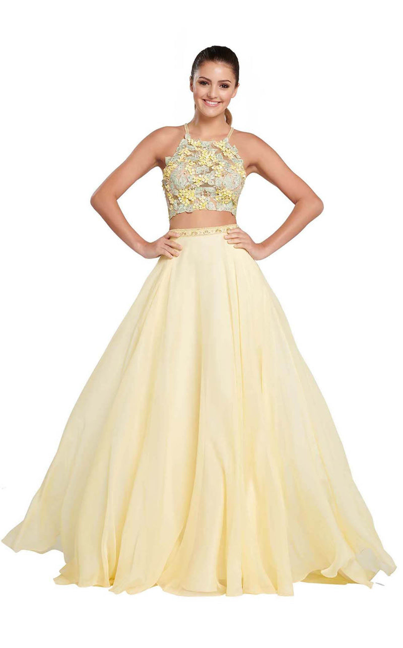 Ellie Wilde EW119073 Pale Yellow