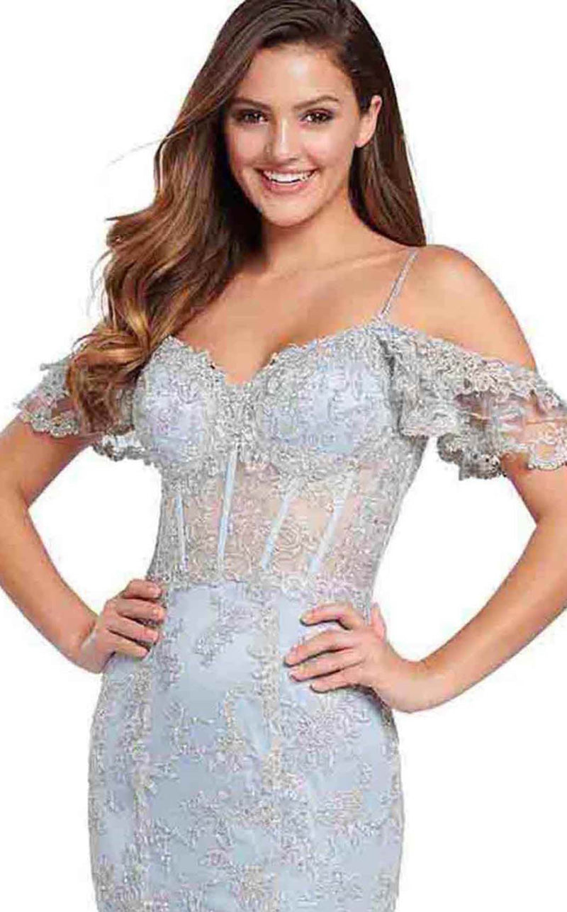 Ellie Wilde EW119081 Light Blue/Silver