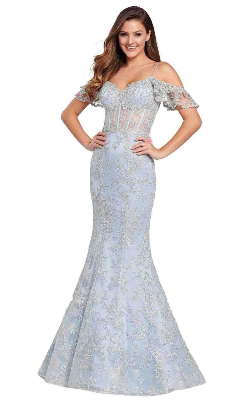 Ellie Wilde EW119081 Light Blue/Silver