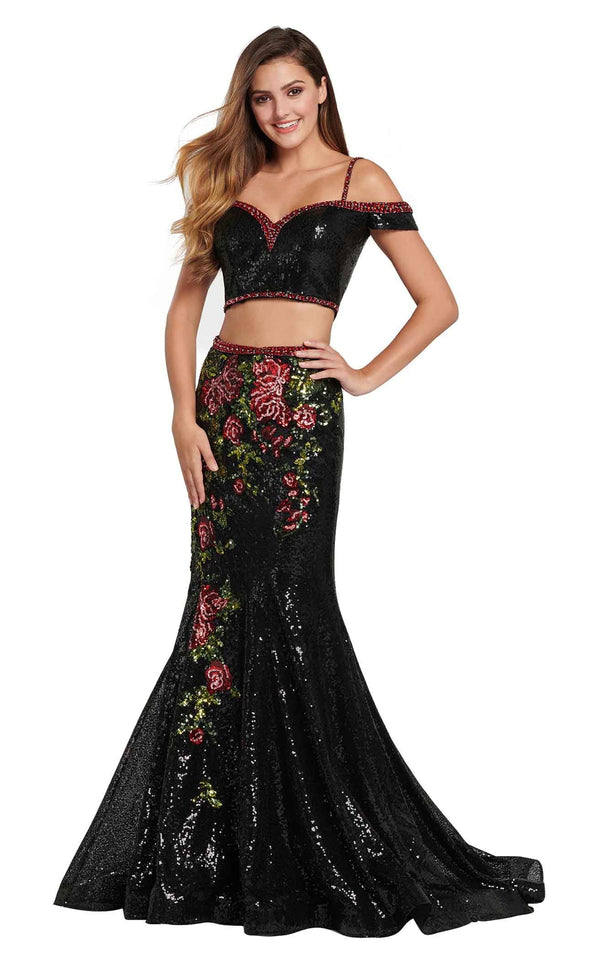 Ellie Wilde EW119086 Black Multi