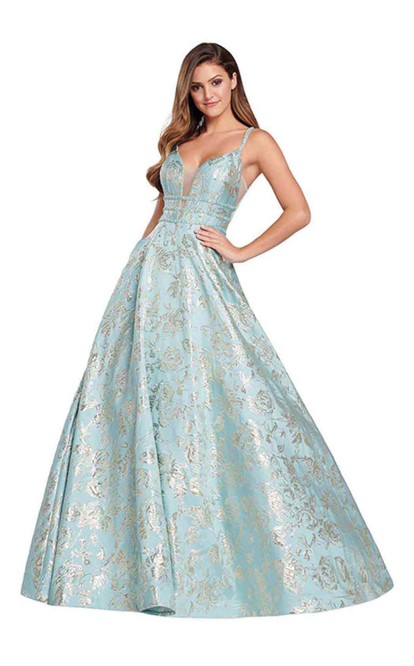 Ellie Wilde EW119125 Aqua-Gold