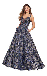 Ellie Wilde EW119125 Navy-Blue-Gold