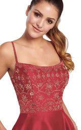 Ellie Wilde EW119139 Wine-Rose-Gold