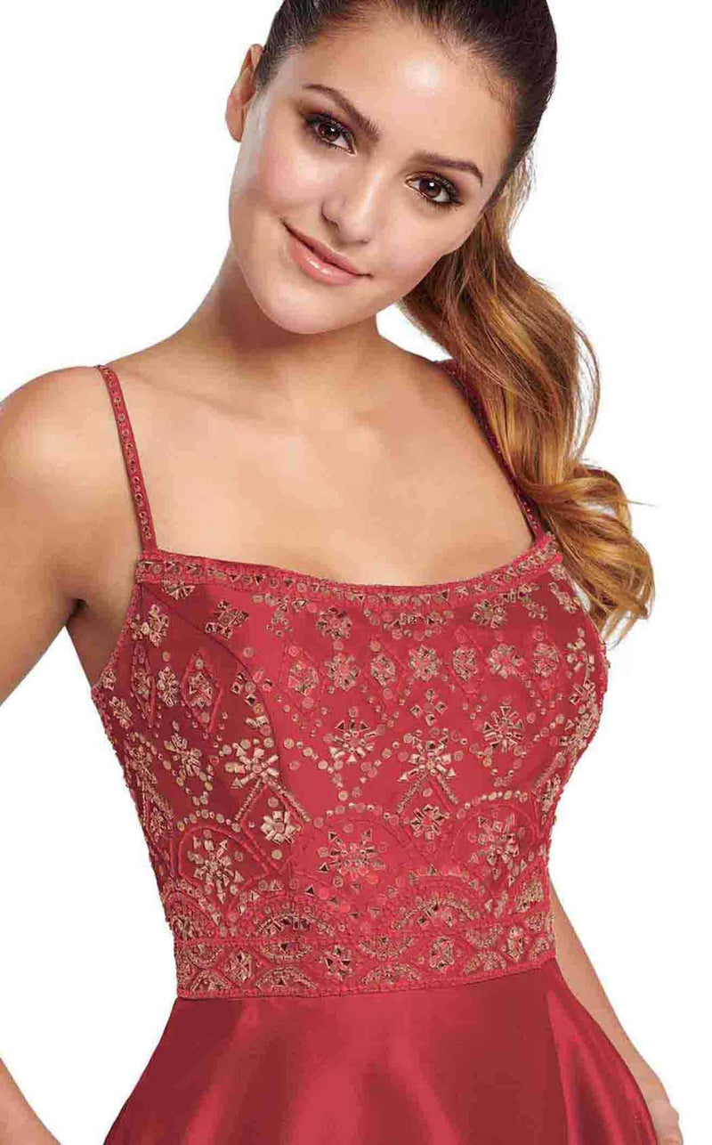 Ellie Wilde EW119139 Wine-Rose-Gold