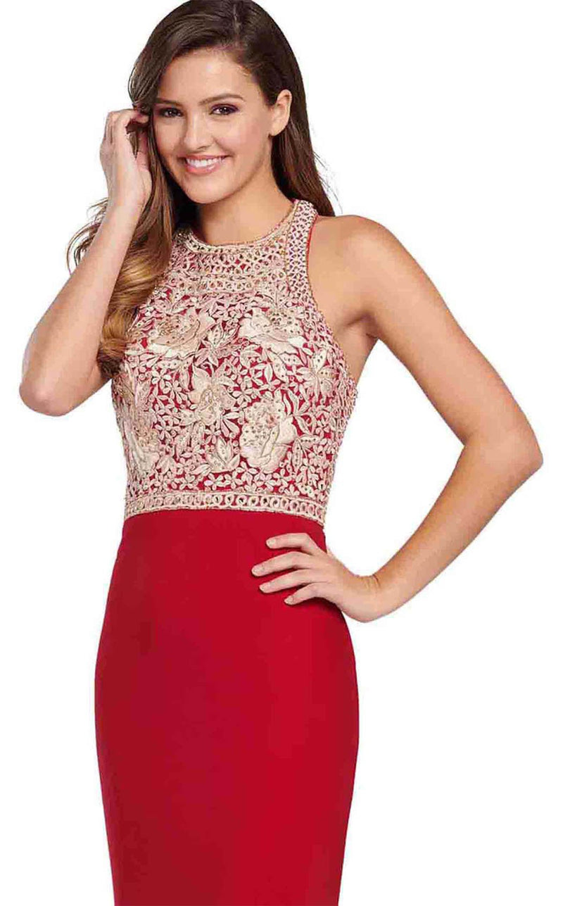 Ellie Wilde EW119167 Cranberry-Gold