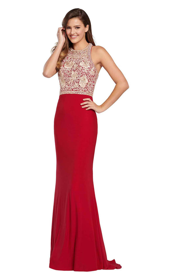 Ellie Wilde EW119167 Cranberry-Gold