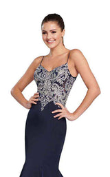Ellie Wilde EW119168 Navy-Blue-Silver