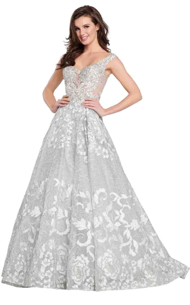 Ellie Wilde EW119183 Silver/White